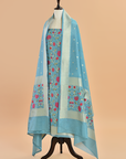 Sky Blue Jaal Dress in Silk