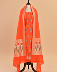 Orange Butta Dress in Silk