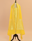 Yellow Brocade Dress in Silk