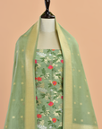 Pista Green Jaal Dress in Silk