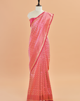 Rani Pink Brocade Saree in Silk