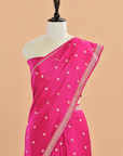 Rani Pink Butti Saree in Silk