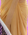 Butter Yellow Butta Saree In Georgette