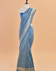 Royal Blue Brocade silk Saree