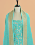 Sea Green Jaal Dress in Georgette Tussar