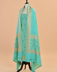 Sea Green Jaal Dress in Georgette Tussar