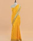 Yellow Butti Saree in Silk