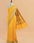 Yellow Butti Silk saree