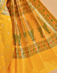 Yellow Butti Saree in Silk