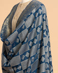 Navy Blue Jamdani Georgette Tussar Dupatta