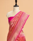 Rani Pink Brocade Saree in Silk