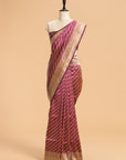 Magenta Brocade Silk Saree
