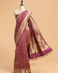 Magenta Brocade Silk Saree