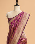 Magenta Brocade Silk Saree