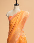 Peach Brocade Silk Saree