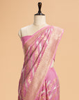 Pink Kadwa Georgette Tussar Saree