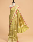 Light Green Brocade Silk Saree