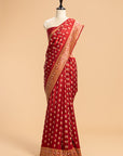 Maroon Kadwa Butta Silk Saree