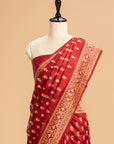 Maroon Kadwa Butta Silk Saree