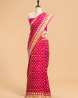 Rani Pink Kadwa Butta Silk Saree