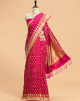 Rani Pink Kadwa Butta Silk Saree