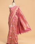 Pink Brocade Silk Saree