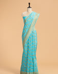 Firozi Kadwa Muslin Silk Saree