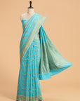 Firozi Kadwa Muslin Silk Saree