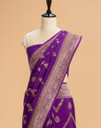 Purple Kadwa Muslin Silk Saree