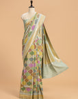 Light Green Rangkat Georgette Tussar Saree