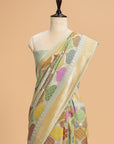 Light Green Rangkat Georgette Tussar Saree