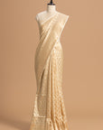 Off-White Jamdani Silk Saree