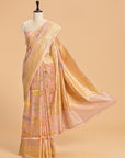 Light Pink Kadwa Jaal Georgette Tussar Saree