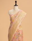 Light Pink Kadwa Jaal Georgette Tussar Saree