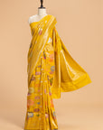 Yellow Kadwa Jaal Georgette Tussar Saree