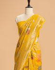 Yellow Kadwa Jaal Georgette Tussar Saree