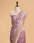 Lavender Kadwa Jaal Georgette Tussar Saree