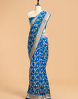 Royal Blue Kadwa Silk Saree
