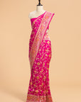 Rani Pink Kadwa Jaal Silk Saree
