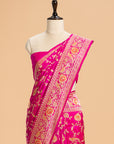 Rani Pink Kadwa Jaal Silk Saree