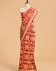 Red Kadwa Jaal Silk Saree