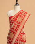 Red Kadwa Jaal Silk Saree