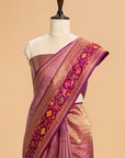 Gajar Pink Kadwa Tussar Silk Saree
