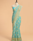 Firozi Kadwa Jaal Georgette Saree