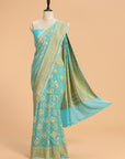 Firozi Kadwa Jaal Georgette Saree