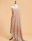 Lavender Jamdani Georgette Tussar Dress