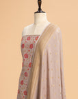 Lavender Jamdani Georgette Tussar Dress