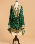 Bottle Green Kadwa Silk Dupatta