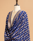 Royal Blue Kadwa Silk Dupatta