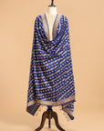 Royal Blue Kadwa Silk Dupatta